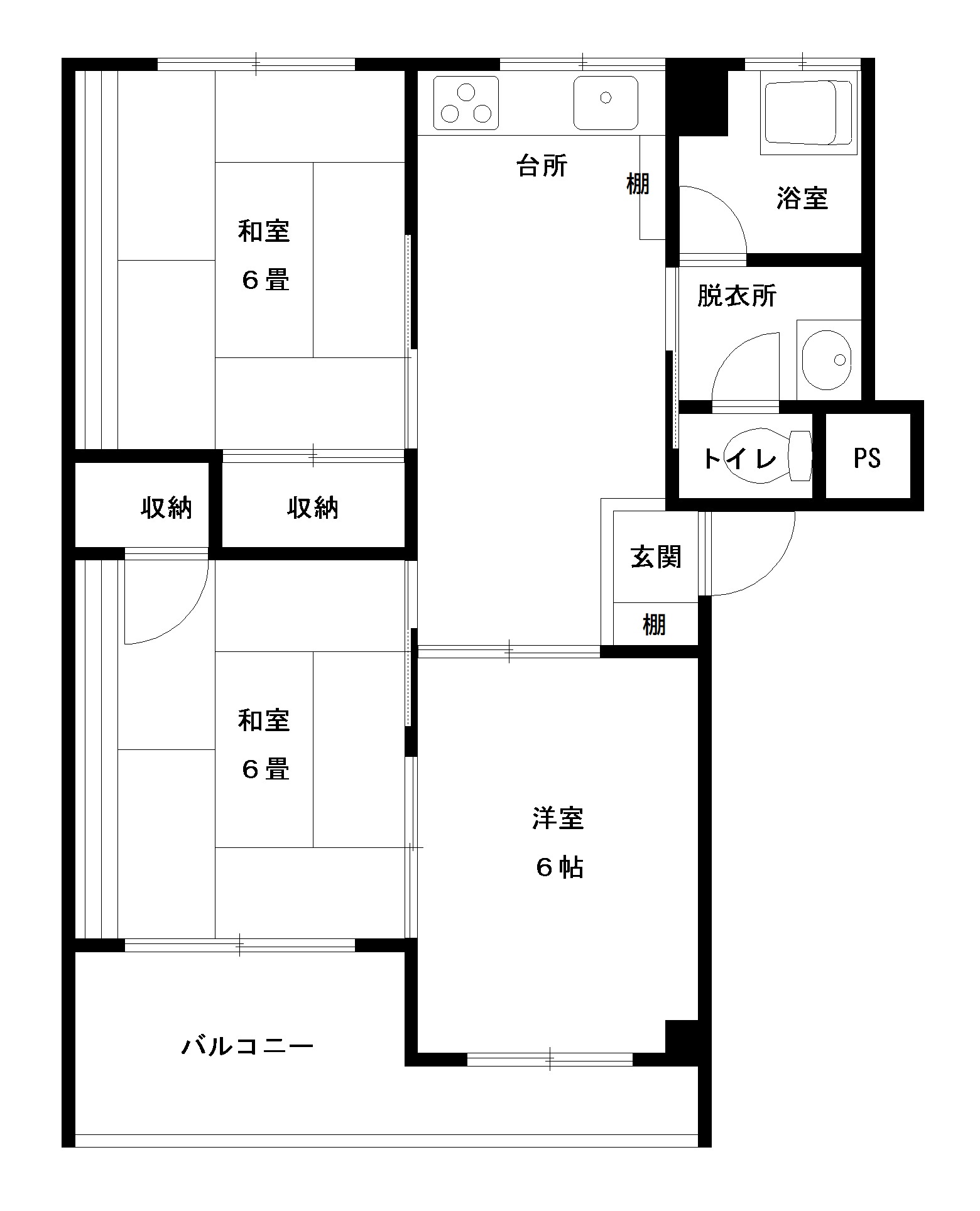 【居鶴コーポの間取り】