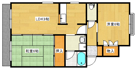 広島市西区井口のマンションの間取り