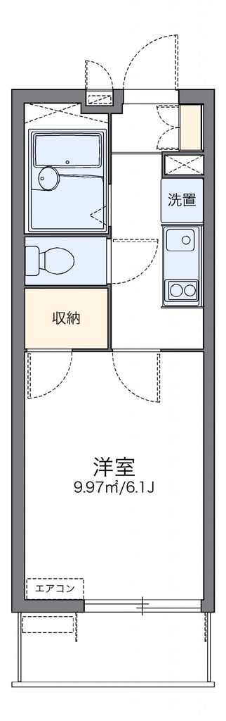 レオパレスホワイトヒルズ西生田の間取り