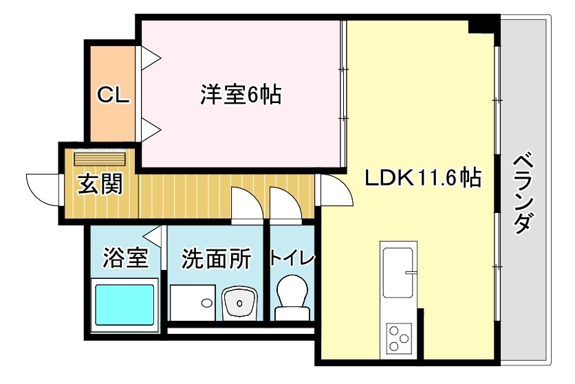 守山市吉身のマンションの間取り