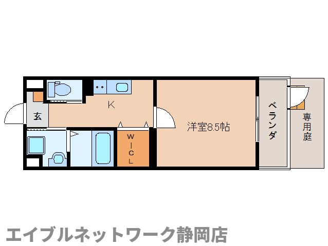 静岡市葵区南田町のマンションの間取り