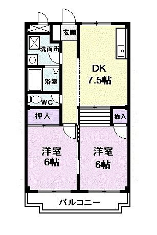 北名古屋市徳重のマンションの間取り