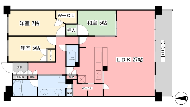 ウェリス南持田緑彩苑の間取り