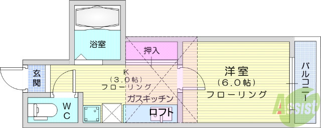 レオパレス大野田第５の間取り