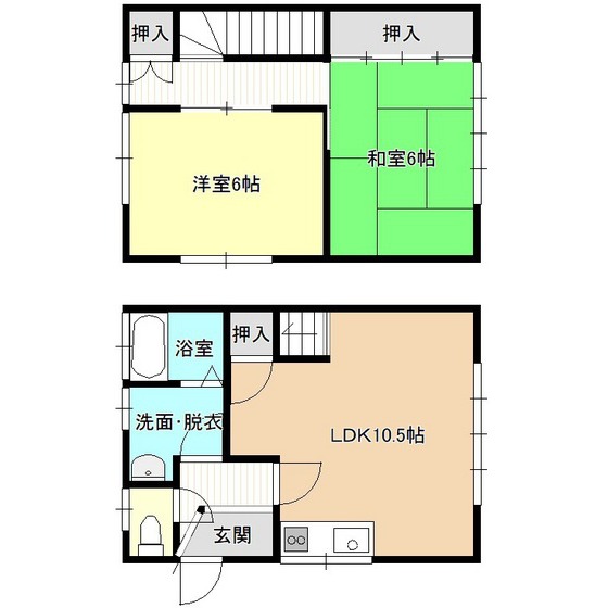 関村アパートの間取り