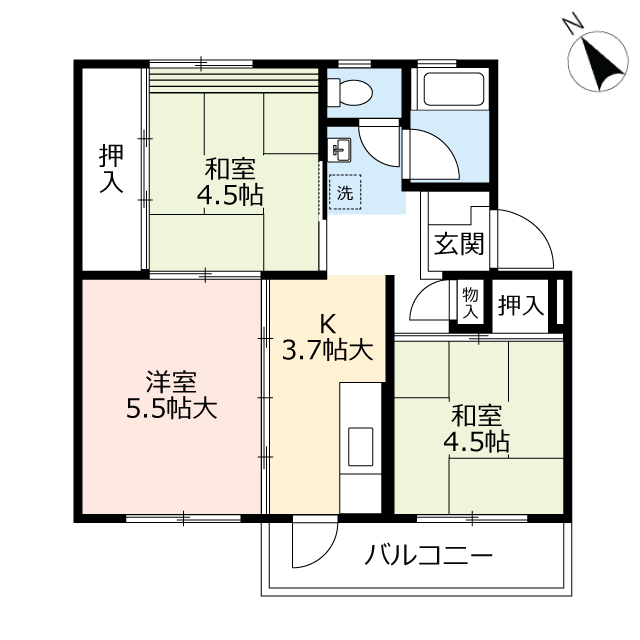 ＵＲ徳力の間取り