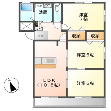 ルネスハピネス持川の間取り