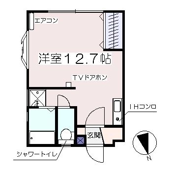 郡山市富久山町久保田のアパートの間取り