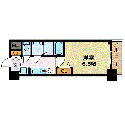 大阪市淀川区東三国のマンションの間取り