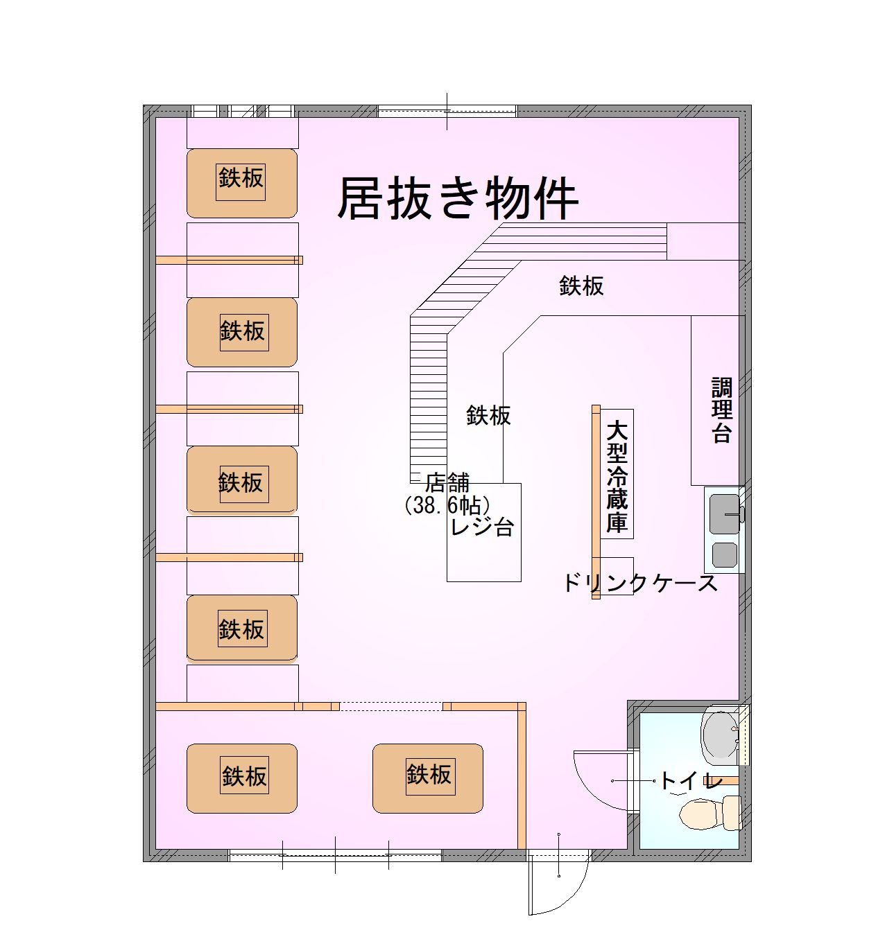 木戸西町店舗の間取り