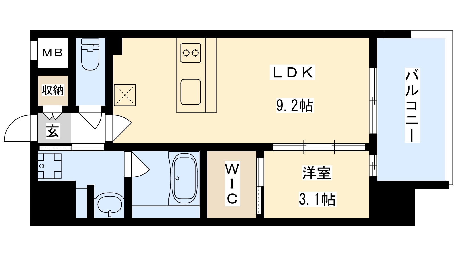 ルネフラッツ森小路IIの間取り