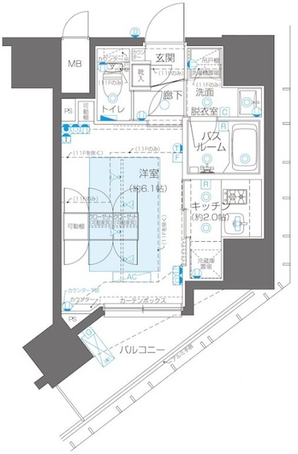 ZOOM新宿御苑前の間取り