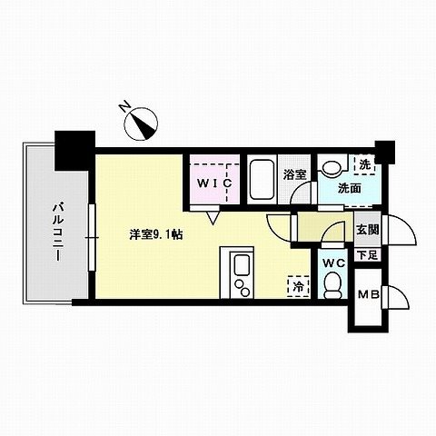 福岡市博多区築港本町のマンションの間取り