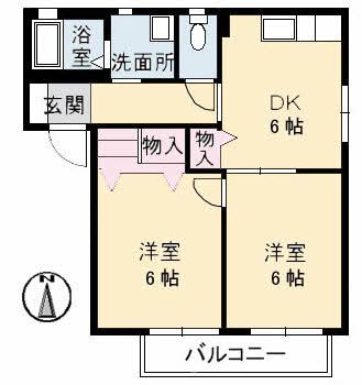 ファミーユ中野　Ａ棟の間取り