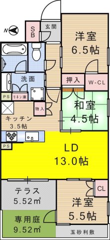 プレージア京都聖護院ノ邸の間取り