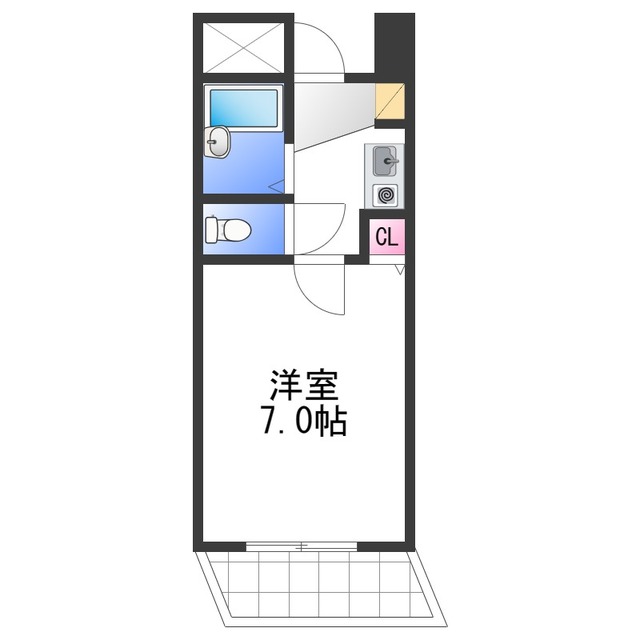 貝塚市海塚のマンションの間取り