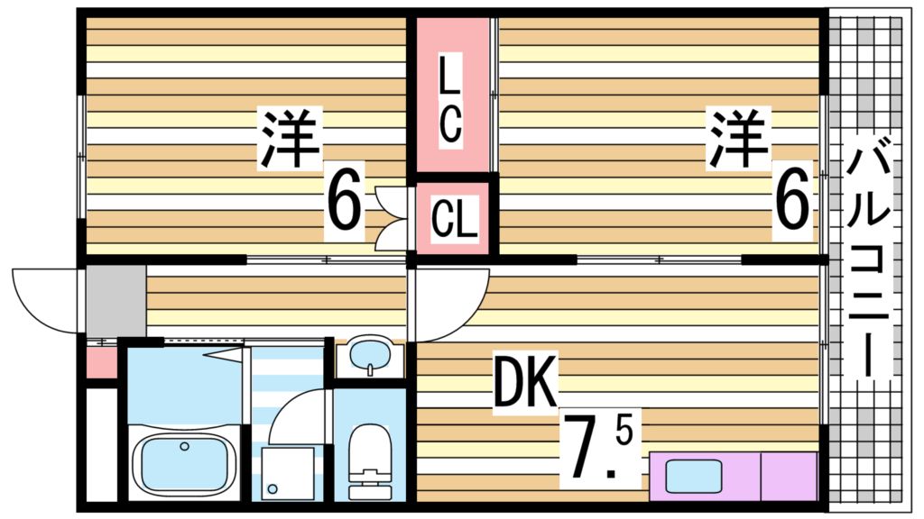 【谷上ハイツの間取り】