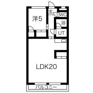 尾張旭市狩宿町のマンションの間取り