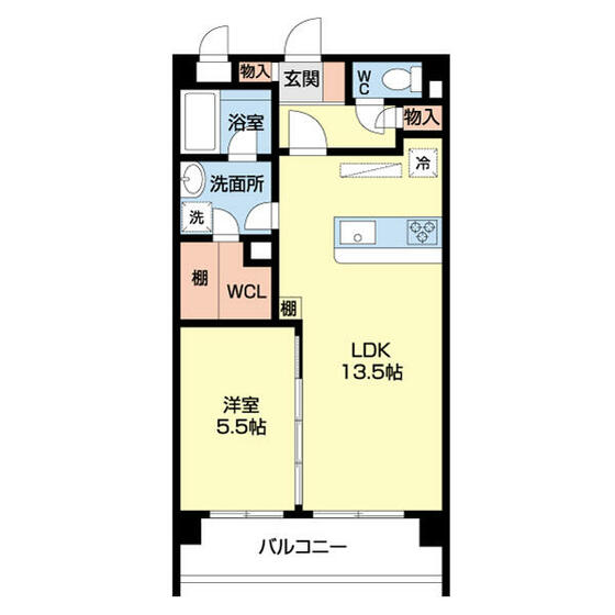 熊本市東区下江津のマンションの間取り