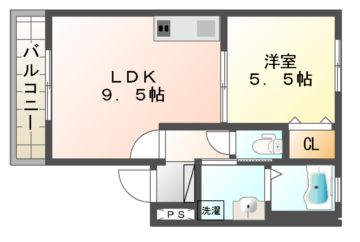 宇治市莵道のマンションの間取り