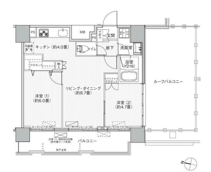 コスモグランス南品川の間取り