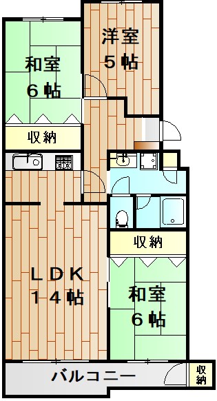 津田沼グリーンハイツ９号棟の間取り