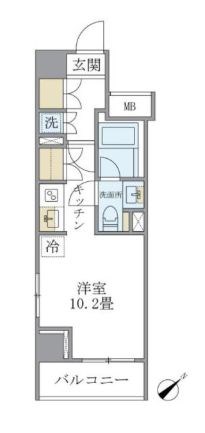 中央区新富のマンションの間取り