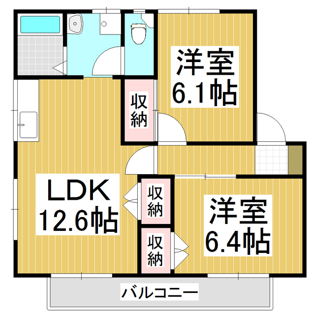 フレグランスアイデイル　Ｂの間取り