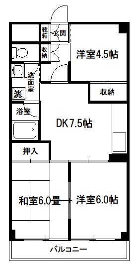 【さいたま市大宮区三橋のマンションの間取り】