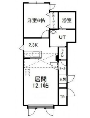 オーベル11条 Ｂの間取り