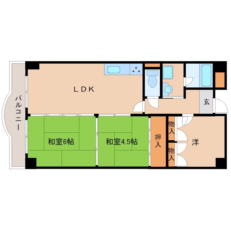 尼崎市大物町のマンションの間取り