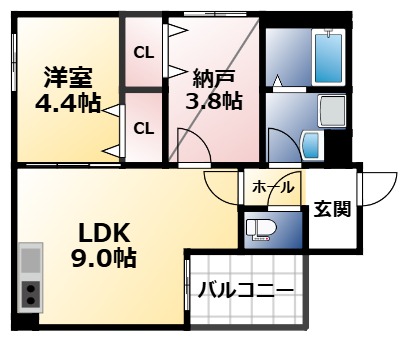 D porta Soterの間取り