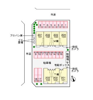 【エスポアボヌールMの駐車場】