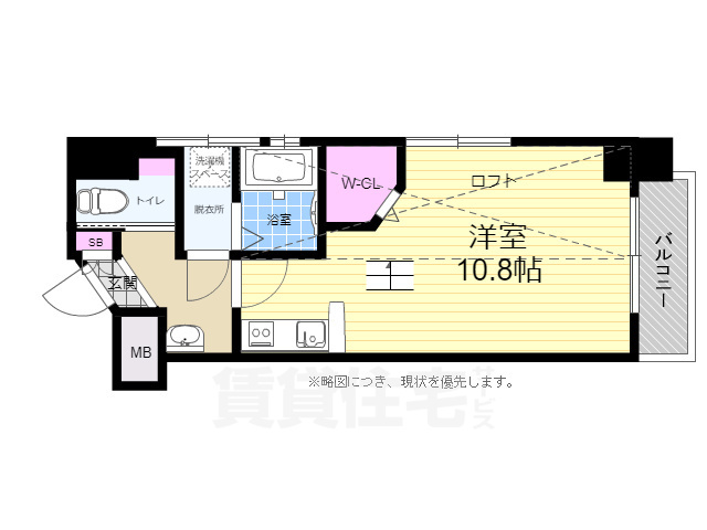 広島市南区金屋町のマンションの間取り