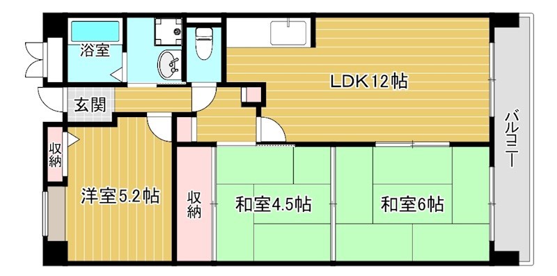 【大阪市城東区天王田のマンションの間取り】