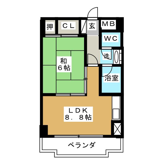 ハイム旭丘の間取り