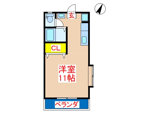 霧島市国分清水のアパートの間取り