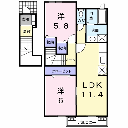 グランツ　Ａの間取り