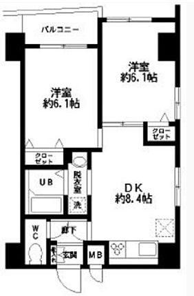 中央区東日本橋のマンションの間取り