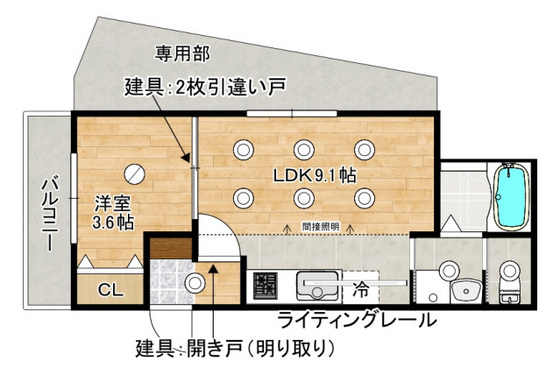 安芸郡府中町鹿籠のアパートの間取り