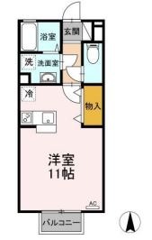 倉敷市水島西寿町のアパートの間取り