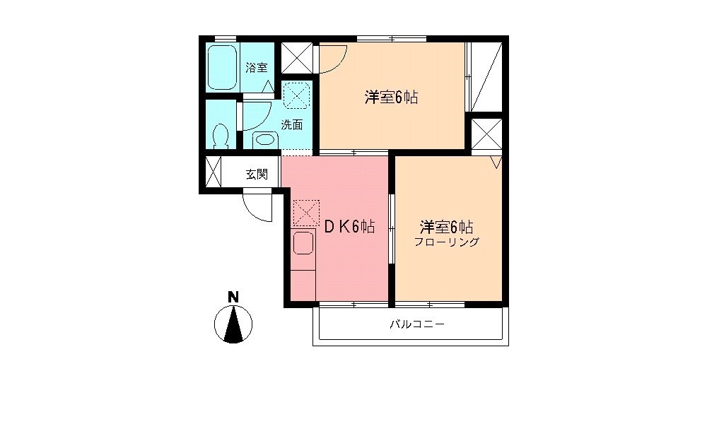 茅ヶ崎市柳島のアパートの間取り