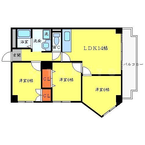 メゾンN緑丘の間取り