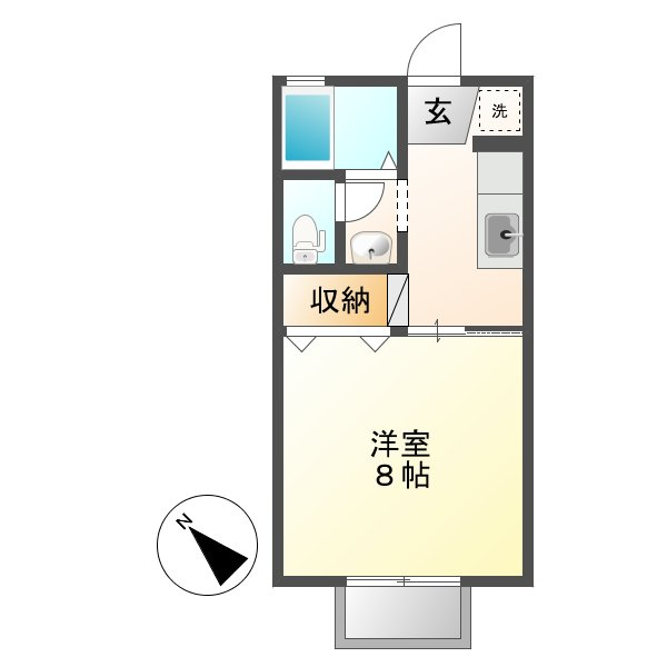ＪＲ山陽本線 新倉敷駅 徒歩52分 2階建 築31年の間取り写真