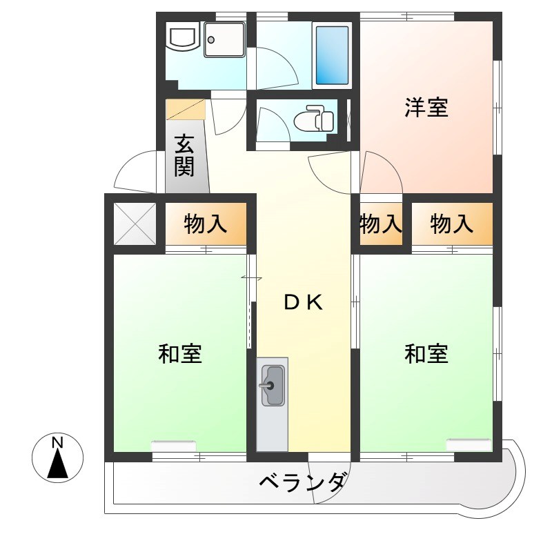 赤羽ハイツ2号棟の間取り写真