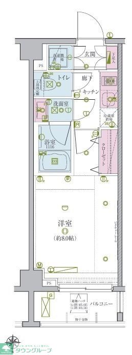リヴシティ王子弐番館の間取り写真