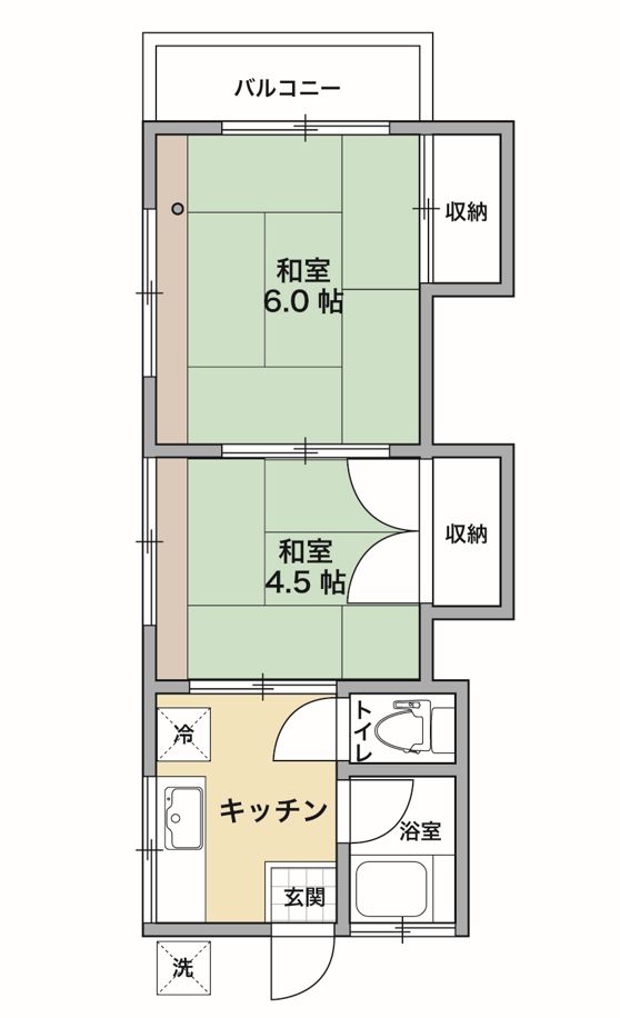カナリヤ荘の間取り写真