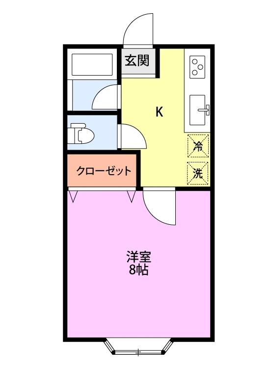 ハイツパッシフルIIIの間取り写真