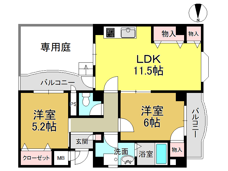 ハニープラザヨコタの間取り