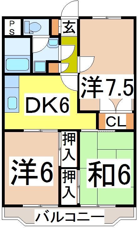 沼津市大岡のマンションの間取り